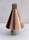 BIG KAHUNA HAMMERED COPPER CONE PERMANENT GAS TIKI TORCH