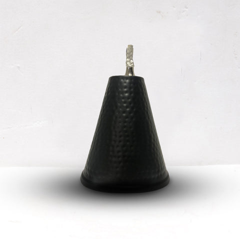 Large Hawaiian Cone Hammered Black Tabletop Torch