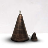 Small Hawaiian Cone Brushed Bronze Tabletop Torch