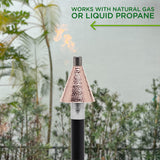 Big Kahuna Hammered Copper Cone Permanent Gas Tiki Torch