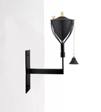 Amsterdam Hammered Black Universal Wall Sconce Torch