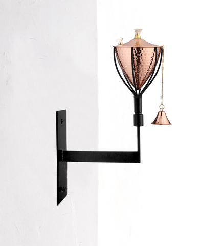 Amsterdam Hammered Copper Universal Wall Sconce Torch