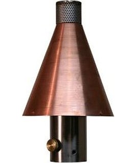 Big Kahuna Copper Cone Propane Gas Tiki Torch - Portable