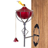 Cranberry Maui Tiki Torch Wall Sconce