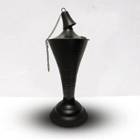 Oahu Hammered Black Tabletop Torch