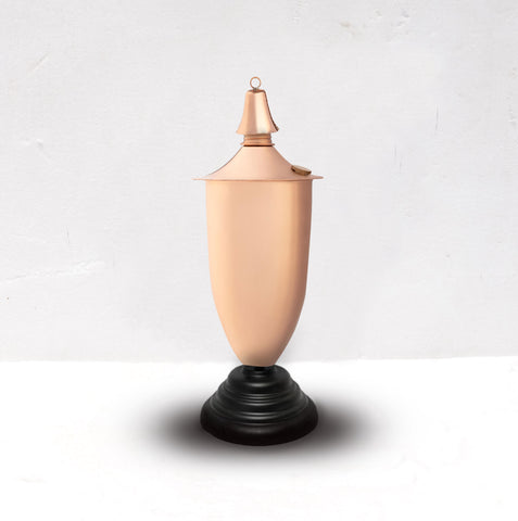 Large Elegant Smooth Copper Tabletop Torch