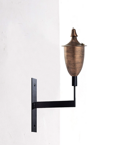Small Elegant Brushed Bronze Universal Wall Sconce Torch