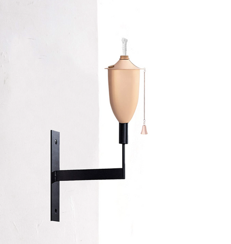 Large Elegant Smooth Copper Universal Wall Sconce Torch