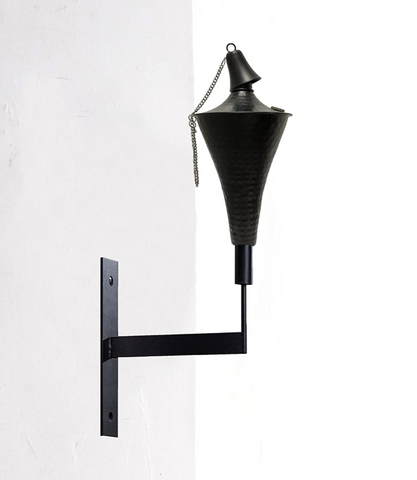 Oahu Hammered Black Universal Wall Sconce Torch