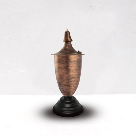 Small Elegant Brushed Bronze Tabletop Torch